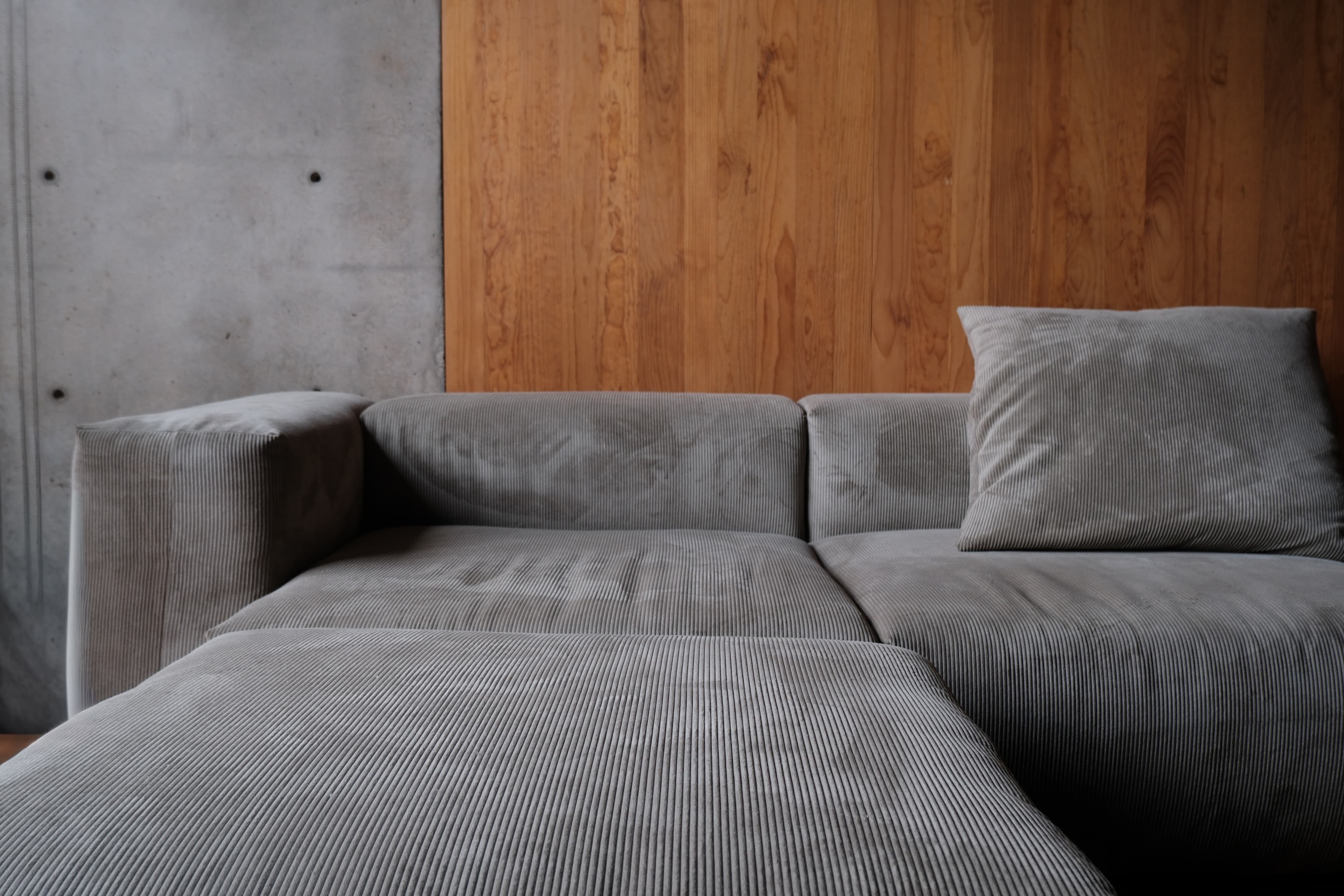 Detalle de pana gris